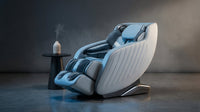 Blue Faux Leather Zero Gravity Recliner 3D Programmable Massage Chair — Lifestyle
