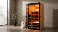 Infrared Sauna 1 Person Far Infrared Sauna Low EMF Indoor Sauna with Starry Light Ceiling Speakers Personal Dry Sauna for Home Gym Spa Fast Heating Easy Assembly 30.7X 30.7X62.2 — Lifestyle