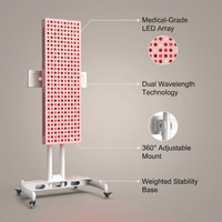 Red Light Therapy Device with Stand - Moving Pro Series Professional Edition — infographic
